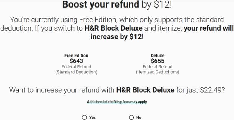 H&R Block Boost Your Refund