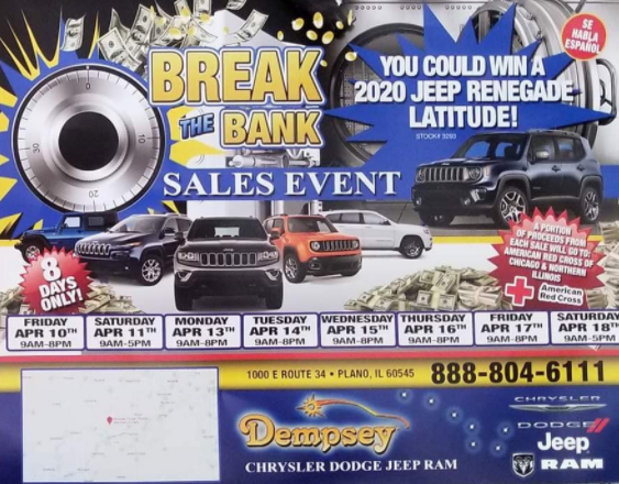 Dempsey Chrysler Break the Bank Sales Event