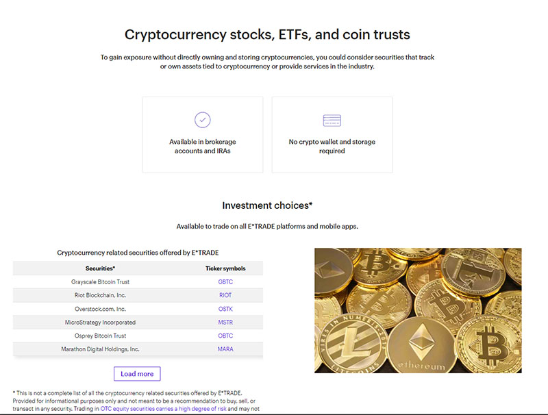 ETRADE Cryptocurrency
