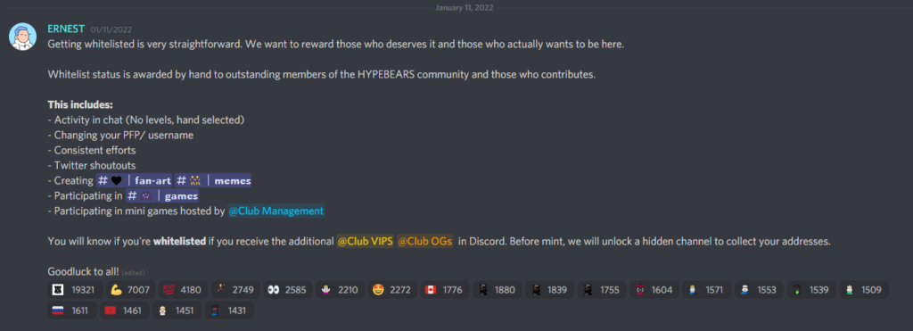 How to Get on HypeBears Whitelist
