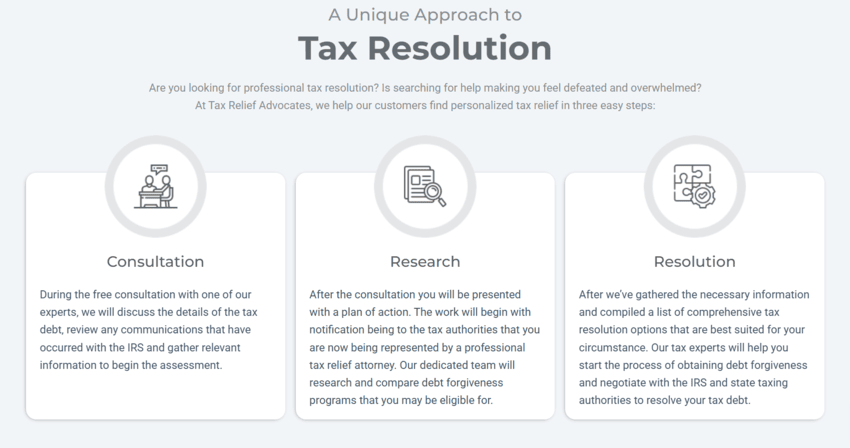 Tax Relief Advocates Approach to Tax Resolution