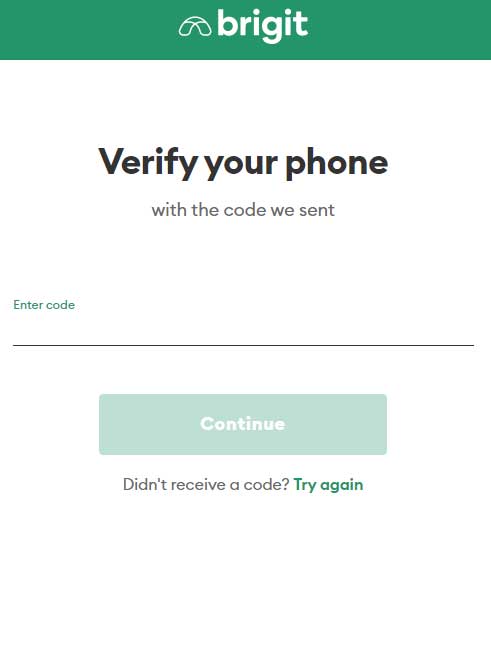 brigit phone verification