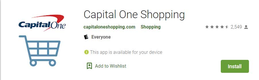 capital one shopping app