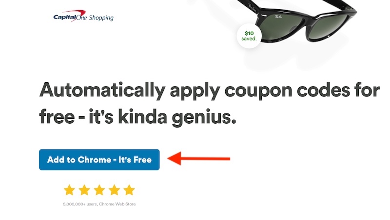 capital one shopping browser add