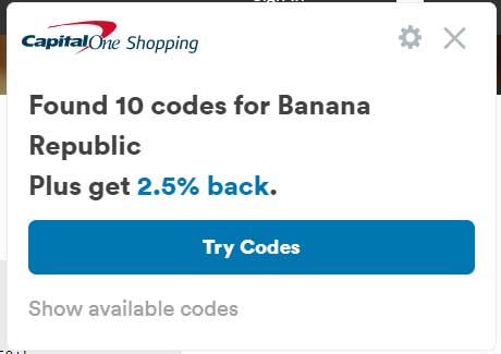 capital one shopping codes