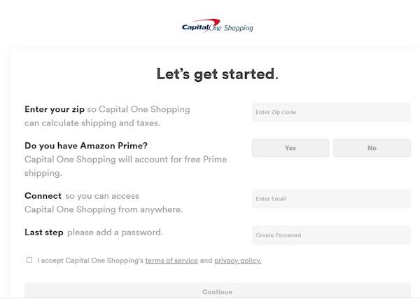 capital one shopping signup