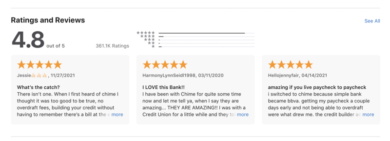 chime reviews apple app store