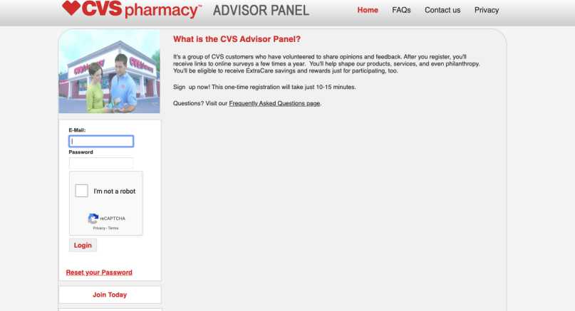 CVS Advisor Panel Review - Home