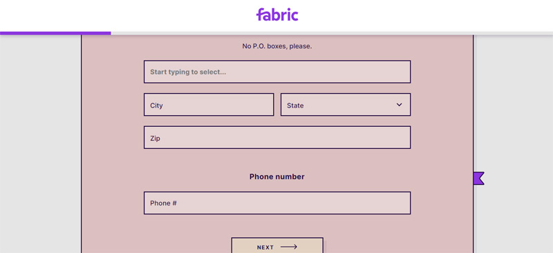 fill in basic information fabric