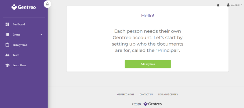 gentreo create your account
