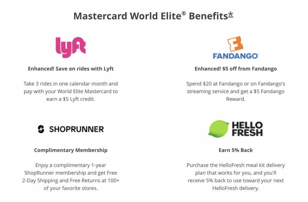 mastercard world elite perks