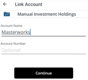 masterworks manual add personal capital