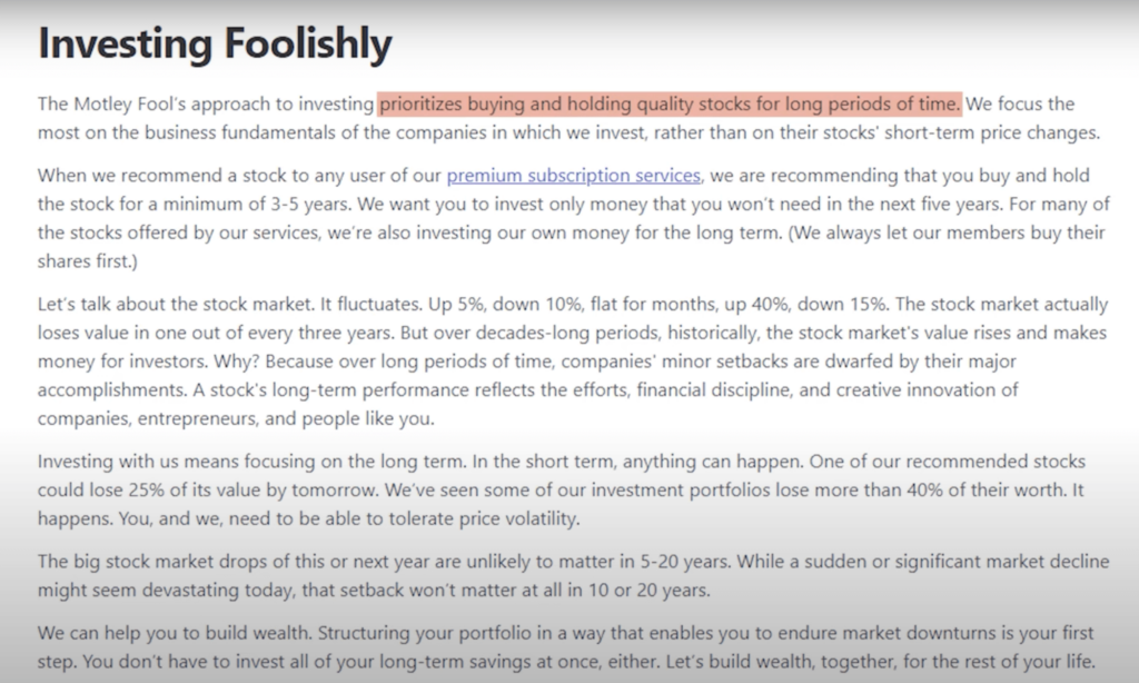 motley fool investing platform