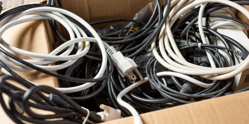 old cables and cords