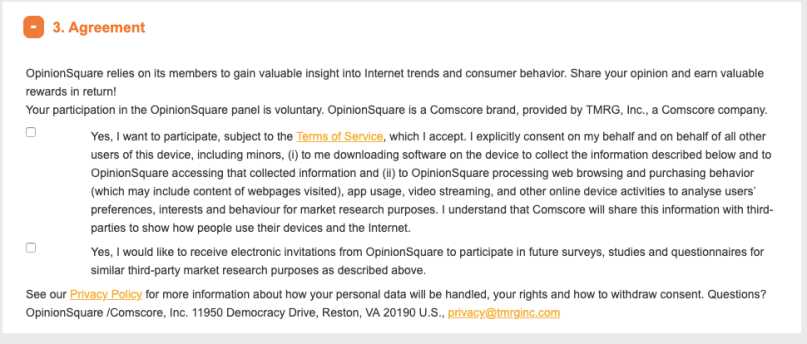 OpinionSquare Review - Agreement