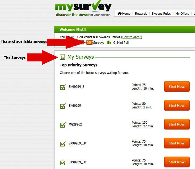 Paid Surveys MySurveys - Available Surveys