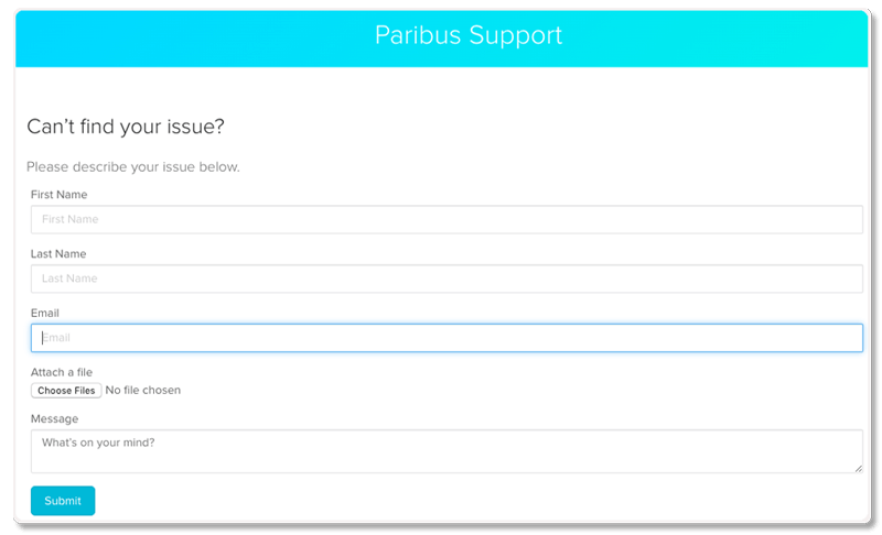 paribus customer support
