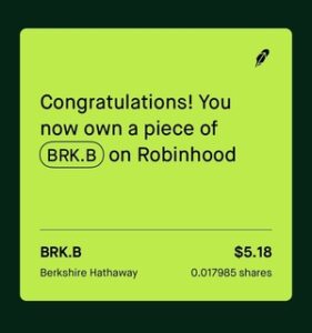 robinhood free stock confirmation