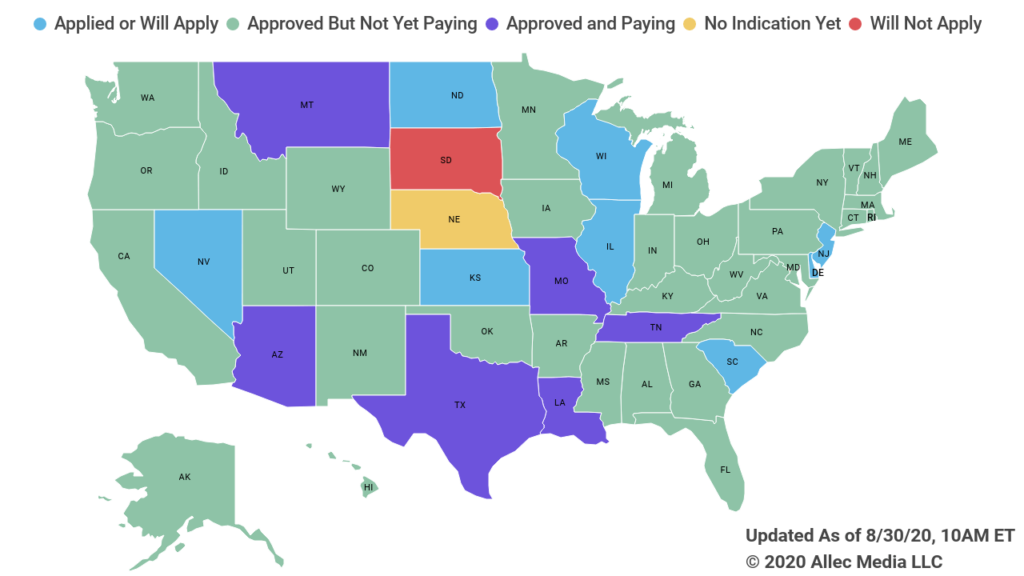 state unemployment memorandum fema application