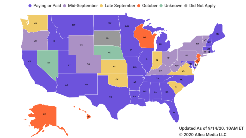 state unemployment memorandum fema daily update