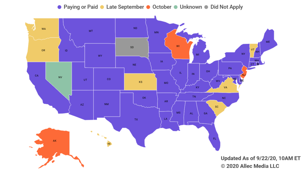 state unemployment memorandum update