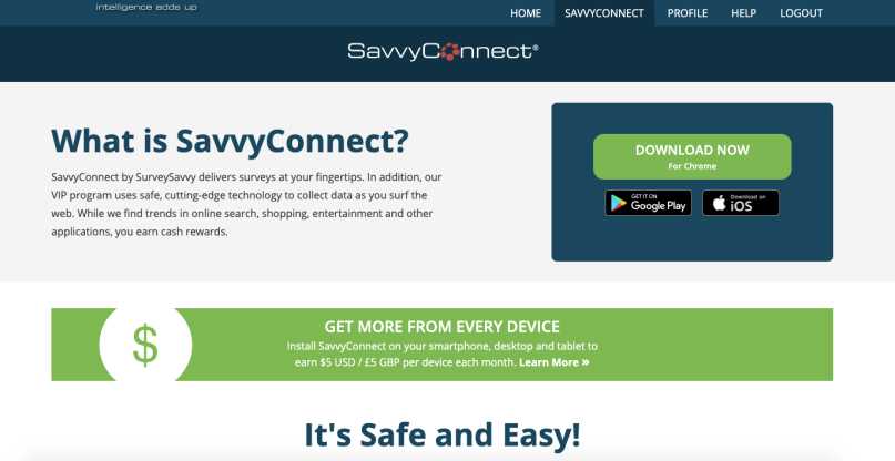 SurveySavvy SavvyConnect