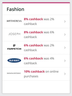 top cash back updated offers